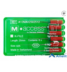 Інструмент ручний K-File M-Access №25 (Dentsply Maillefer), 6 шт./пак.